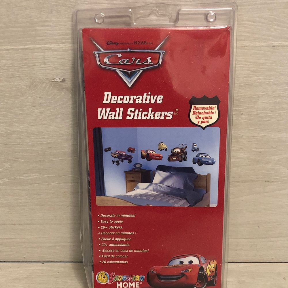 Disney Pixar CARS Movie Wall Stickers 2006 NOS New Old Stock
